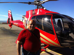 VIMALJI ENJOYING A HELICOPTER RIDE in his vastu trip to australia