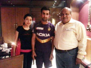 VIMAL JHAJHARIA WITH NATASHA & GAUTAM GAMBHIR AT ITC SONAR, KOLKATA