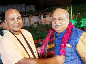 Vimalji with Iskcon temple guru