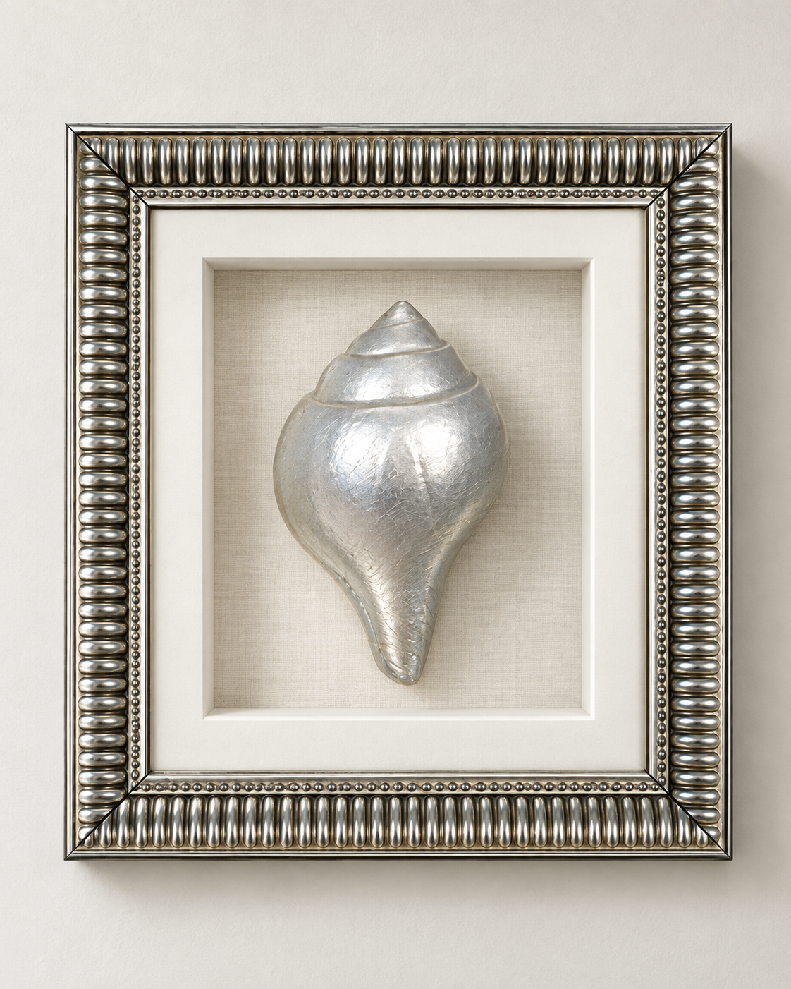 Silver Shell Shadowbox Frame